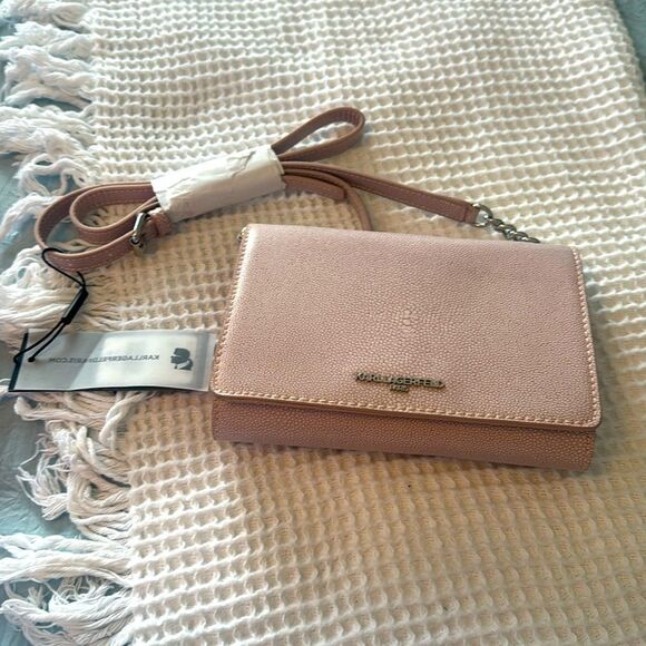 NWT NUDE PINK Karl Lagerfeld Pink Crossbody Bag